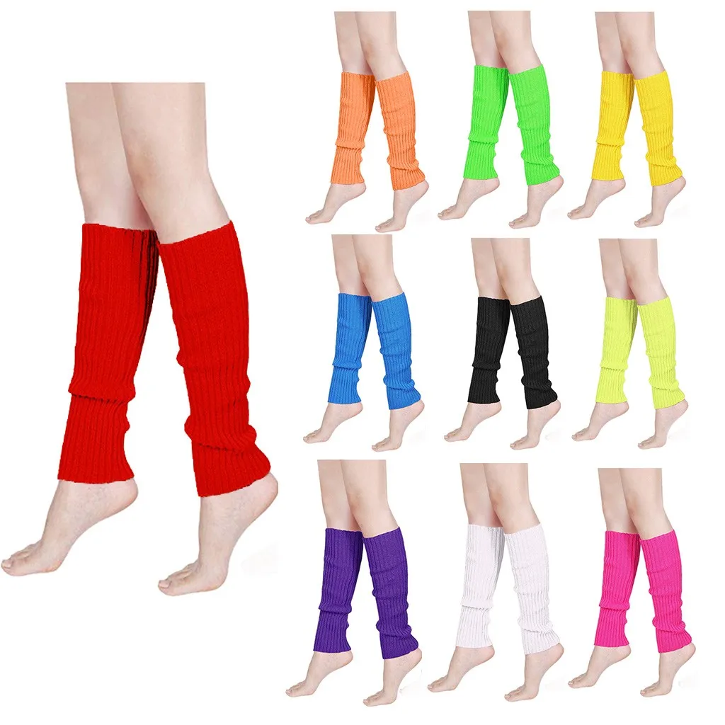 Женские и мужские флуоресцентные цветные полосатые манжеты для ботинок теплые