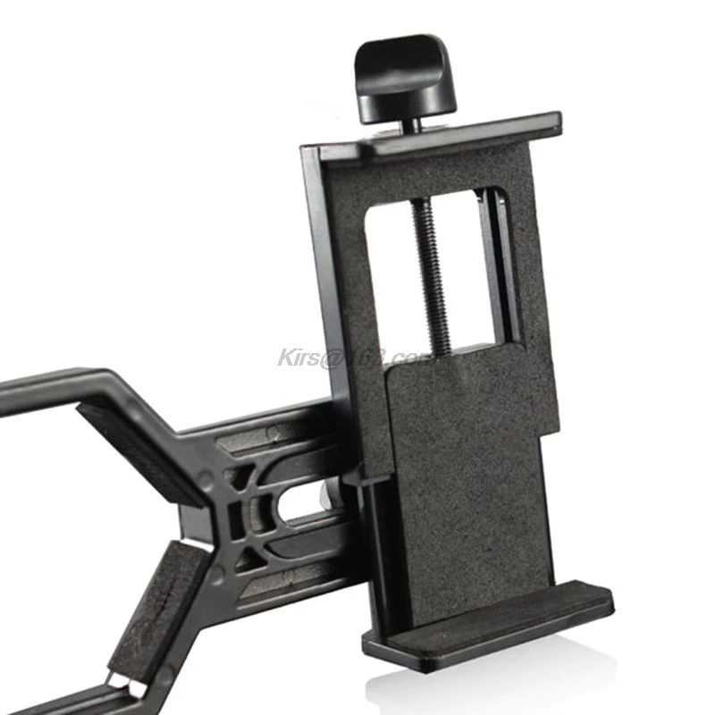 Black Adjustable Metal/ABS Cellphone Adapter Mount Microscope Spotting Scope Telescope Clip Bracket Mobile Phone Stand Holder |