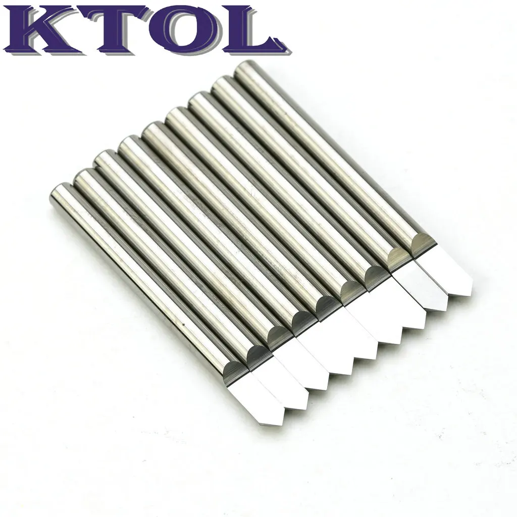 

90 Angle 3.175x0.2mm V-Carving Milling Cutter Solid Carbide Router Bit CNC PCB Engraving Tool 10pcs Endmill for Aluminium Metal