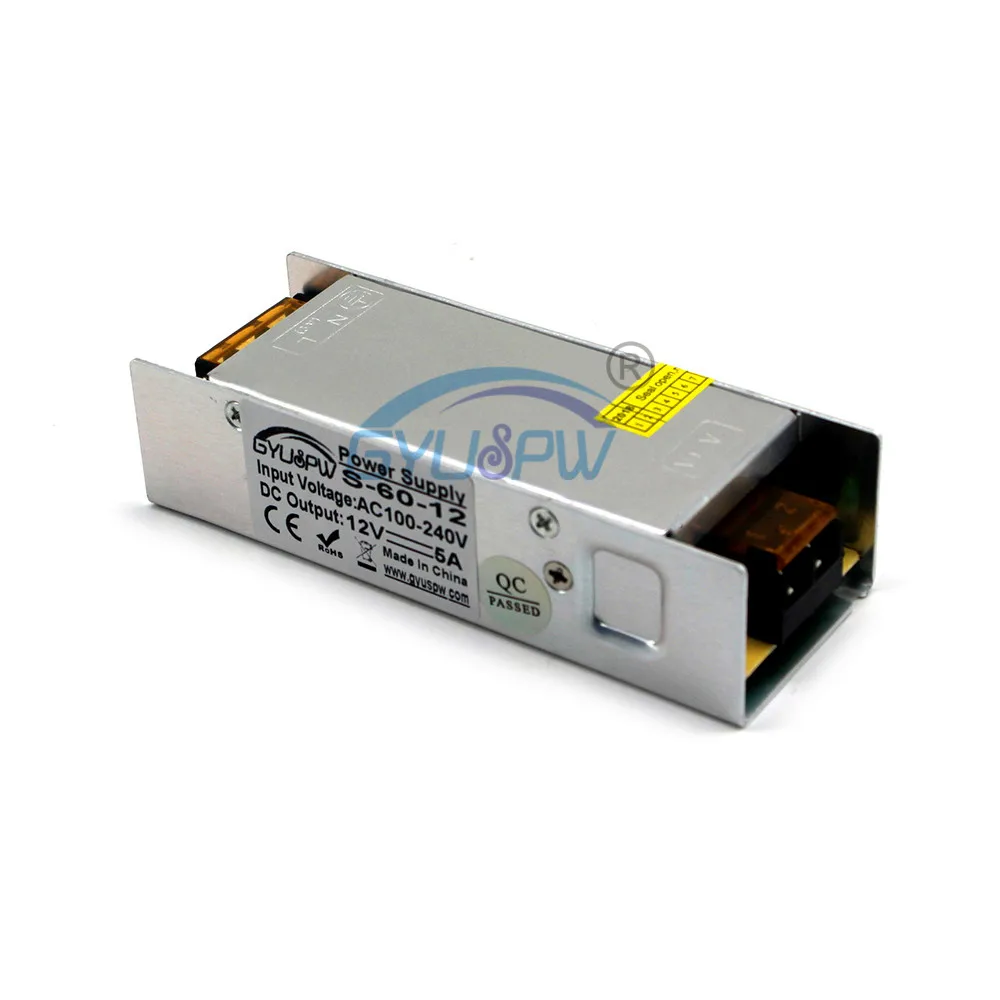 Миниатюрный импульсный источник питания 12 В 5 А 60 Вт трансформатор для