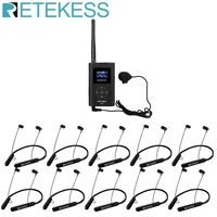 retekess 1 fm transmitter ft1110pcs fm radio receiver tr108 bluetooth sport earphone for guiding church meeting training