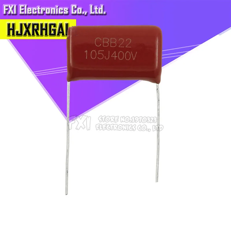 10 шт. 400V105 1 мкФ шаг 20 мм 400V 105 1000NF CBB полипропиленовый пленочный конденсатор с