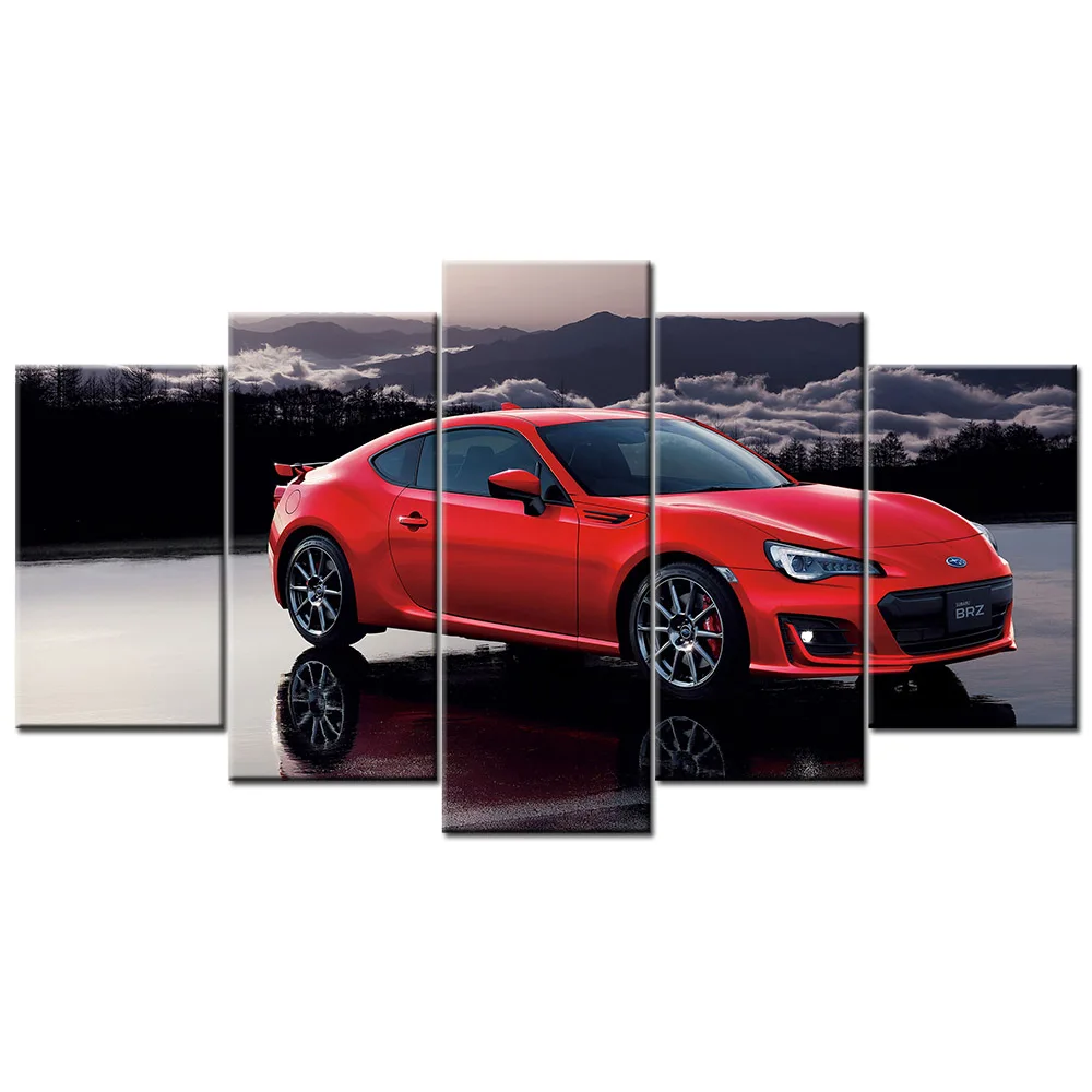 

Автомобильная модульная Настенная картина Subaru BRZ, 5 шт., Картина на холсте, Настенная картина, печать, постер для декора гостиной