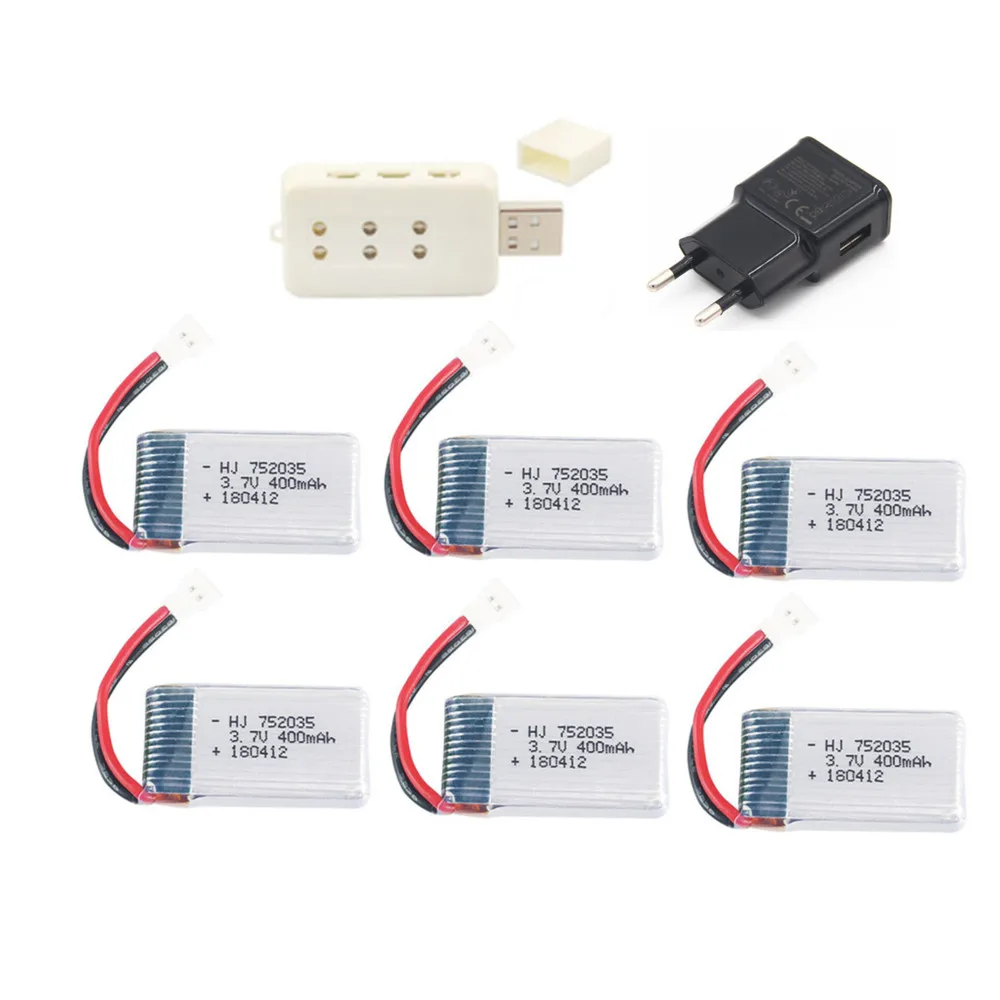 Аккумулятор Lipo 3 7 в 400 мАч 30C для JJRC H31 X4 H107 KY101 E33C E33 U816A V252 H6C запасные части