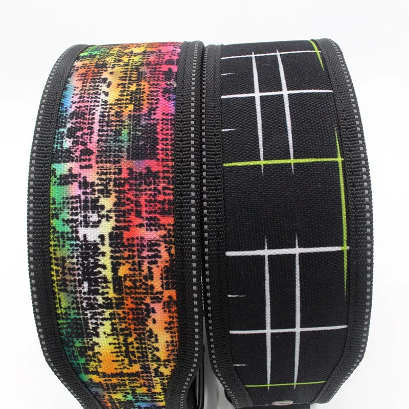 

ZL Reflective Nylon Dog Collar Fashion Printed Adjustable Pet Collars For Medium Large Dogs Pitbull S M L