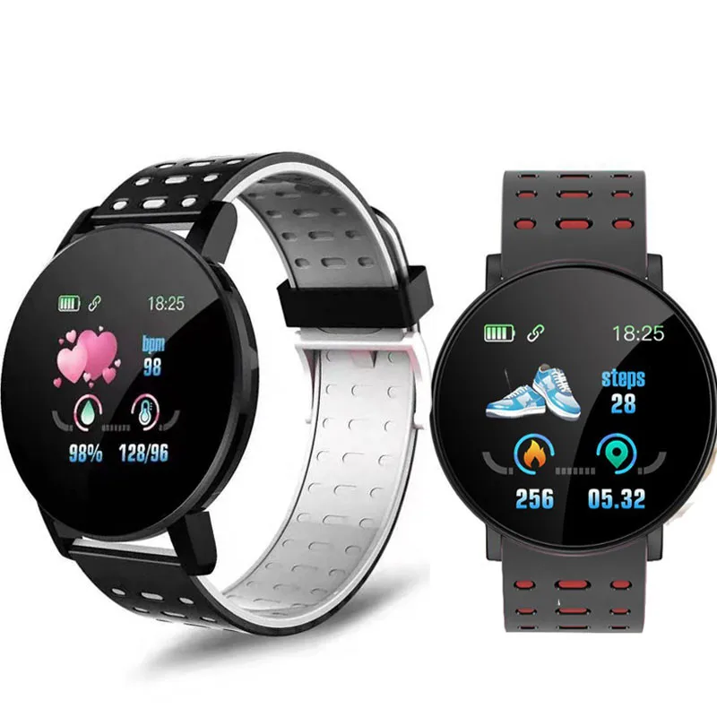 

119 Plus Smart Bracelet Heart Rate Smart Watch Man Wristband Sports Watches Band Waterproof Smartwatch Android With Alarm Clock