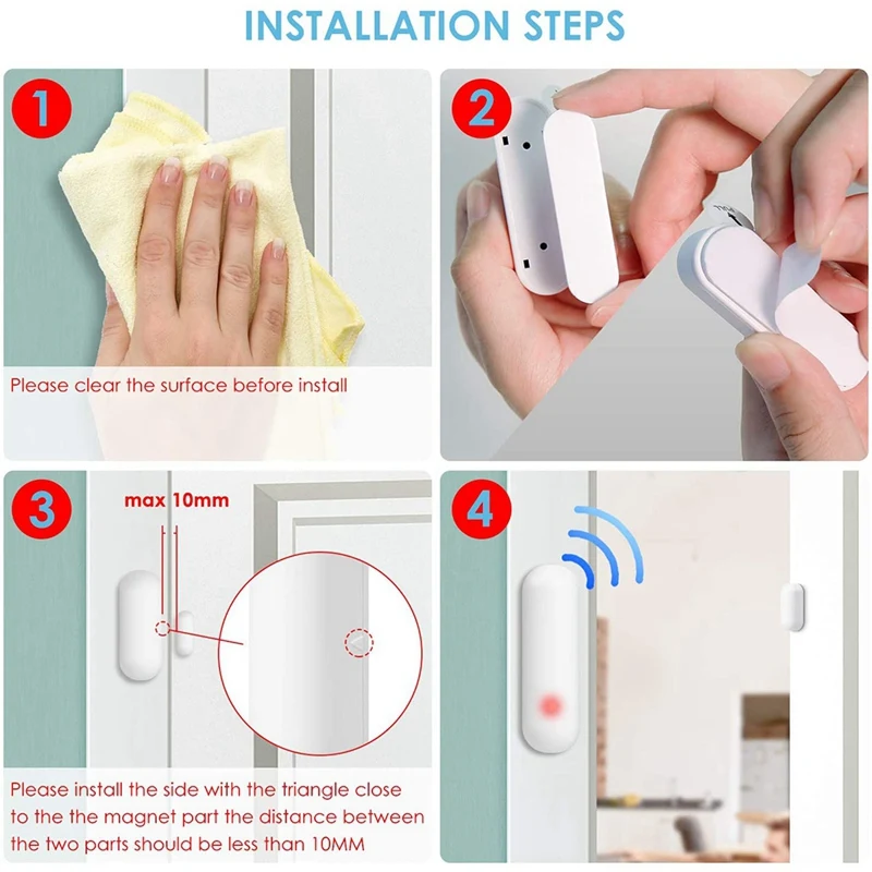 Wireless Waterproof Motion Sensor Door Window Alert Alarm Infrared for Home with Push Notification | Безопасность и защита