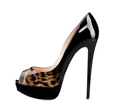 

New Brand Platform Shoes Woman Peep Toe 14CM High Heels Pumps Sexy Black/Nude Women Shoes Fashion Wedding Bridal Shoes )WITH BOX