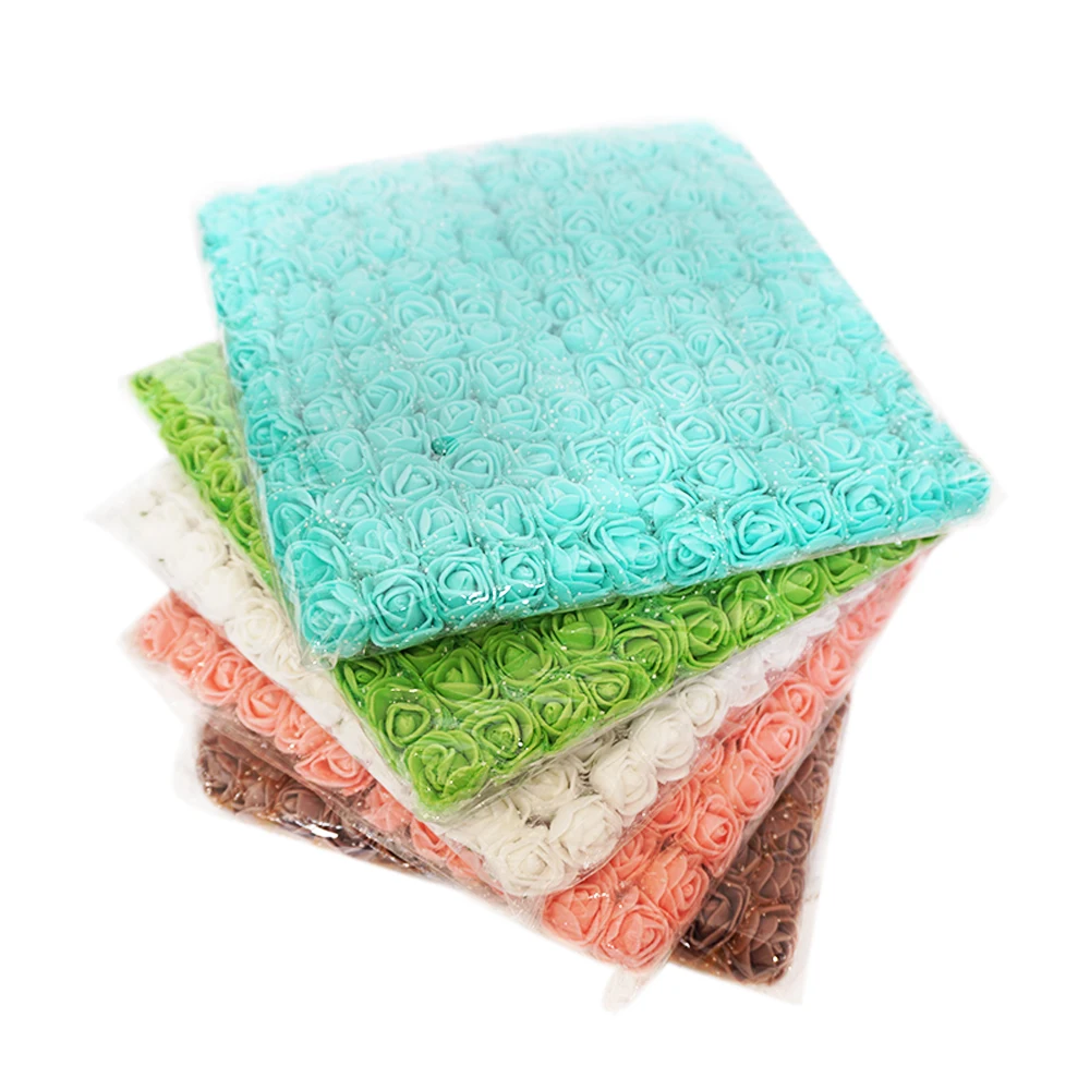 144 шт. искусственные цветы из пенопласта для дома свадьбы автомобиля украшения