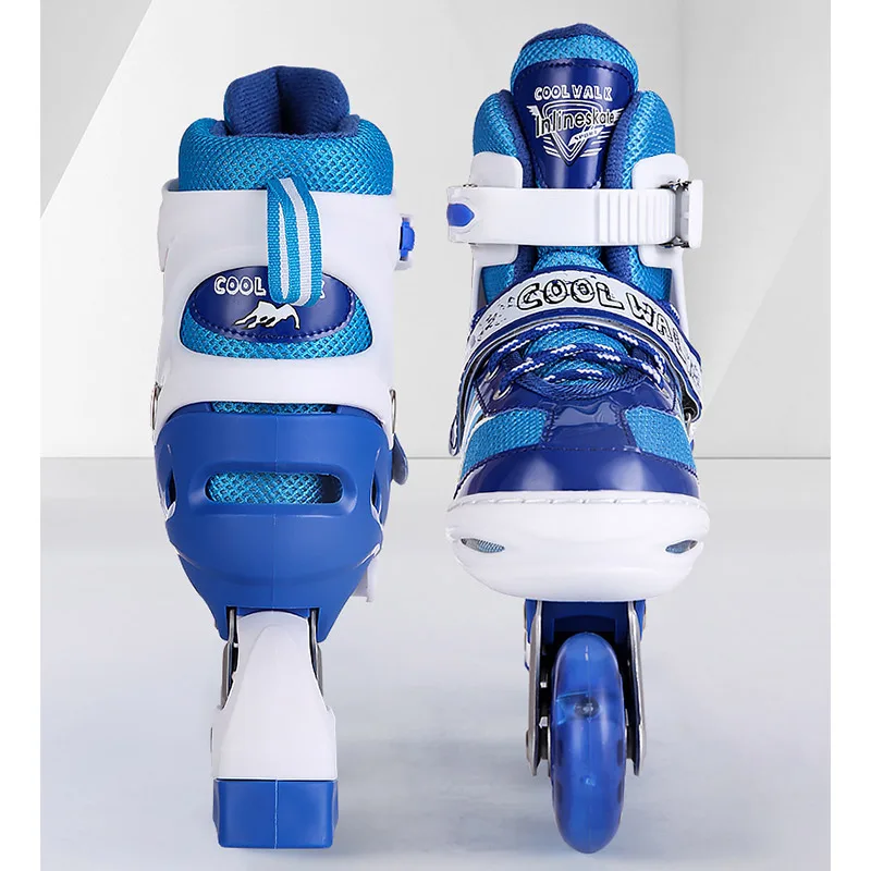 Детские новые роликовые коньки с регулируемым размером безопасные и удобные для
