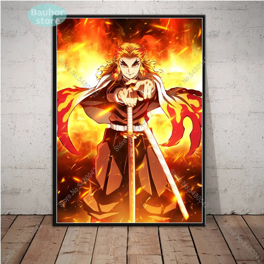 Demon Slayer Poster Japanese Anime Kimetsu no Yaiba Kamado Tanjirou Nezuko Canvas Painting Posters and Prints Home Decor | Дом и сад