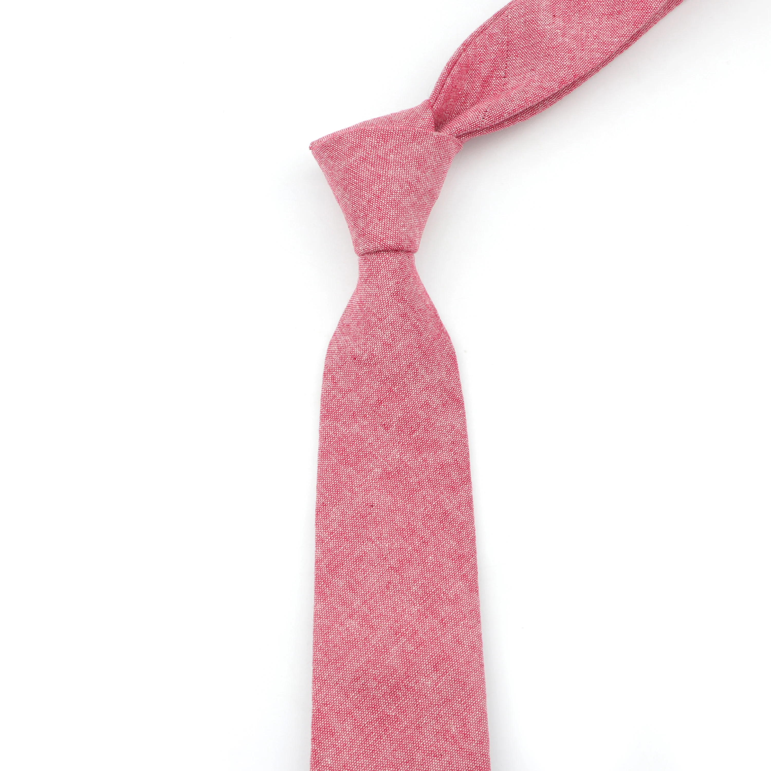 Набор мужских галстуков и зажимов 6 см из хлопка льна однотонные Узкие галстуки 4 5