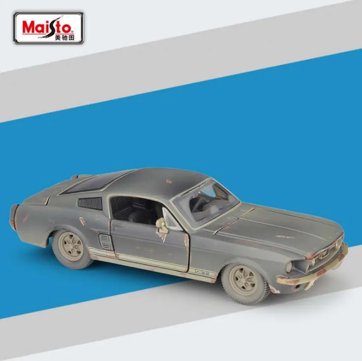Maisto 1:24 1967 Mustang GT старая версия литая металлическая модель автомобиля для детей подарок коллекция игрушек