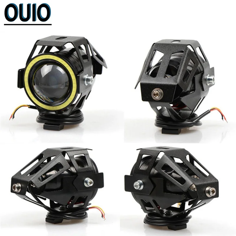 Черный серебристый цвет корпуса мотоцикла головной светильник U7 светодиодный