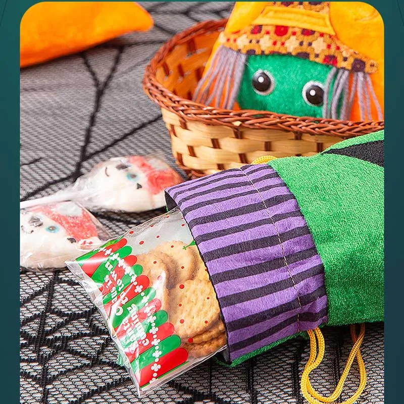 

Happy Halloween Candy Bags Treat Or Trick Candy Gift Storage Bag For Kids Pumpkin Ghost Bat Halloween Party Decoration Supplies