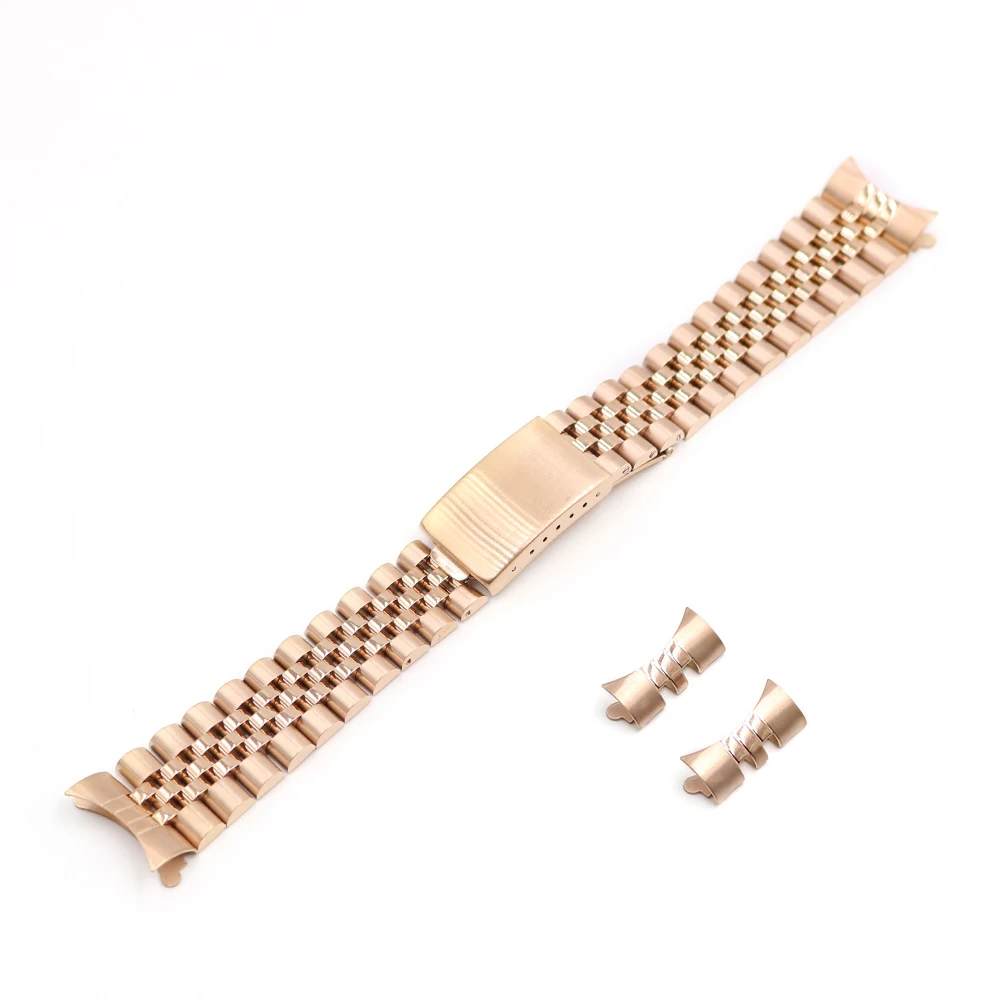 

Stainless Steel Wrist Strap For 13mm 17mm 19mm 20mm 22mm Curved End Solid Screw Links Replacement Watch Band Strap Old Style