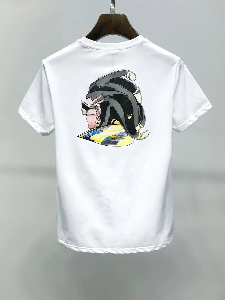 

Fashion Men'sTops YK12199 & Tees 2021 Runway Luxury famous Brand European Design Short Print party style T-Shirts Men's Clothing