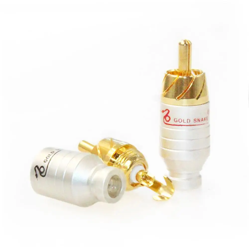 Hifi 4 шт. Позолоченный разъем RCA соединительный кабель для самостоятельного