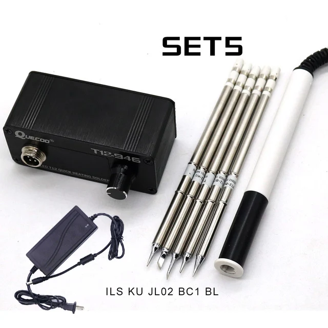 

T12-946 OLED T12 Quick heating solder station MINI STC electronic soldering station P9 plastic handle welding iron tips