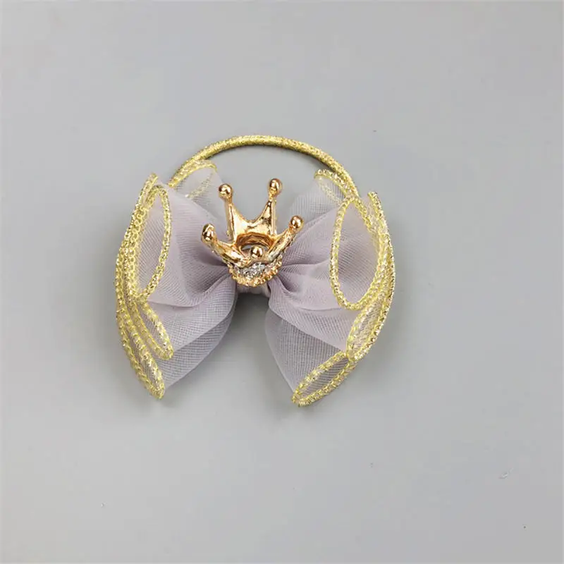BalleenShiny повязка на голову для новорожденных волос в виде короны кружевная эластичная резинка для волос, принцессы модный стиль Для детей аксессуары для волос - Цвет: pink hair rope 1pc