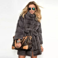 stand collar natural mink fur coat for women winter fashion 2021 new high quality genuine mink fur coats full pelt trendy outfit