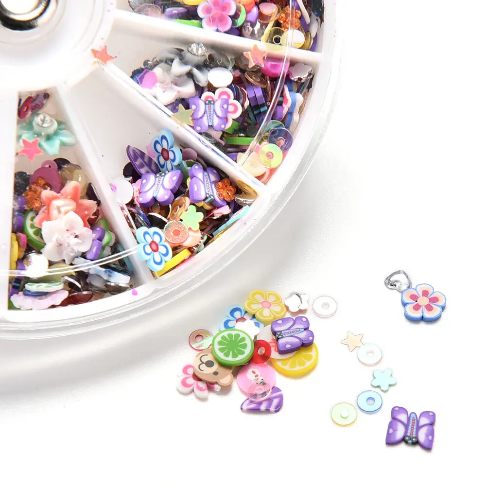 

Женская обувь смешанных стилей Мода одно колесо поделки своими руками Украшение блестит Стразы ломтик украшения для маникюра 1200 шт./компл.