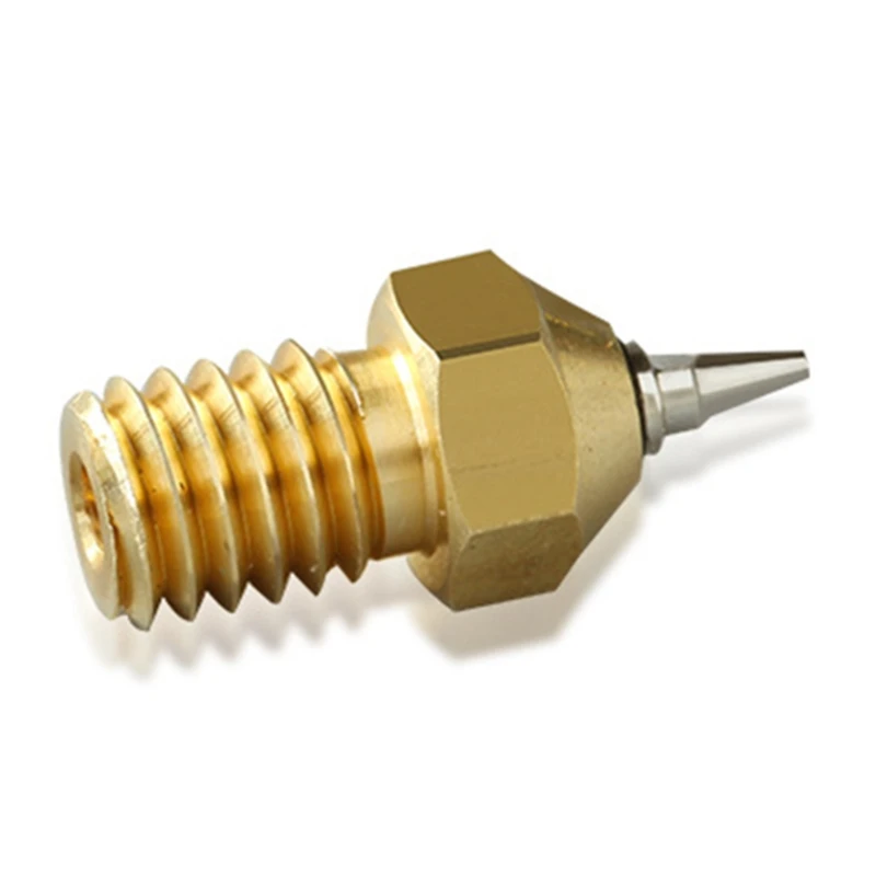 

W3JB E3D 3D Printer Extruder Nozzle 0.2/0.3/0.4/0.5mm Hardened Brass Nozzle with Removable Stainless Steel Tip