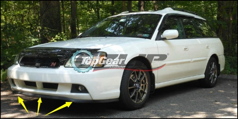Дефлектор губ для бампера губы Subaru Legacy / Liberty/B4 передняя юбка спойлера ДЛЯ TopGear Friends