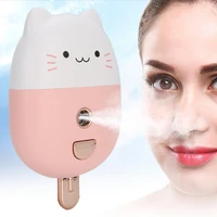 nano mist facial sprayer usb humidifier rechargeable nebulizer face steamer beauty instruments with self defense alarm