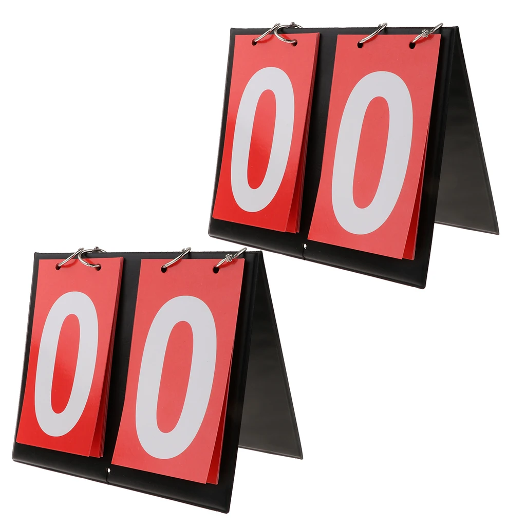 2 шт. портативное табло счет Хранитель Портативный цифровой Спорт Флип оценка