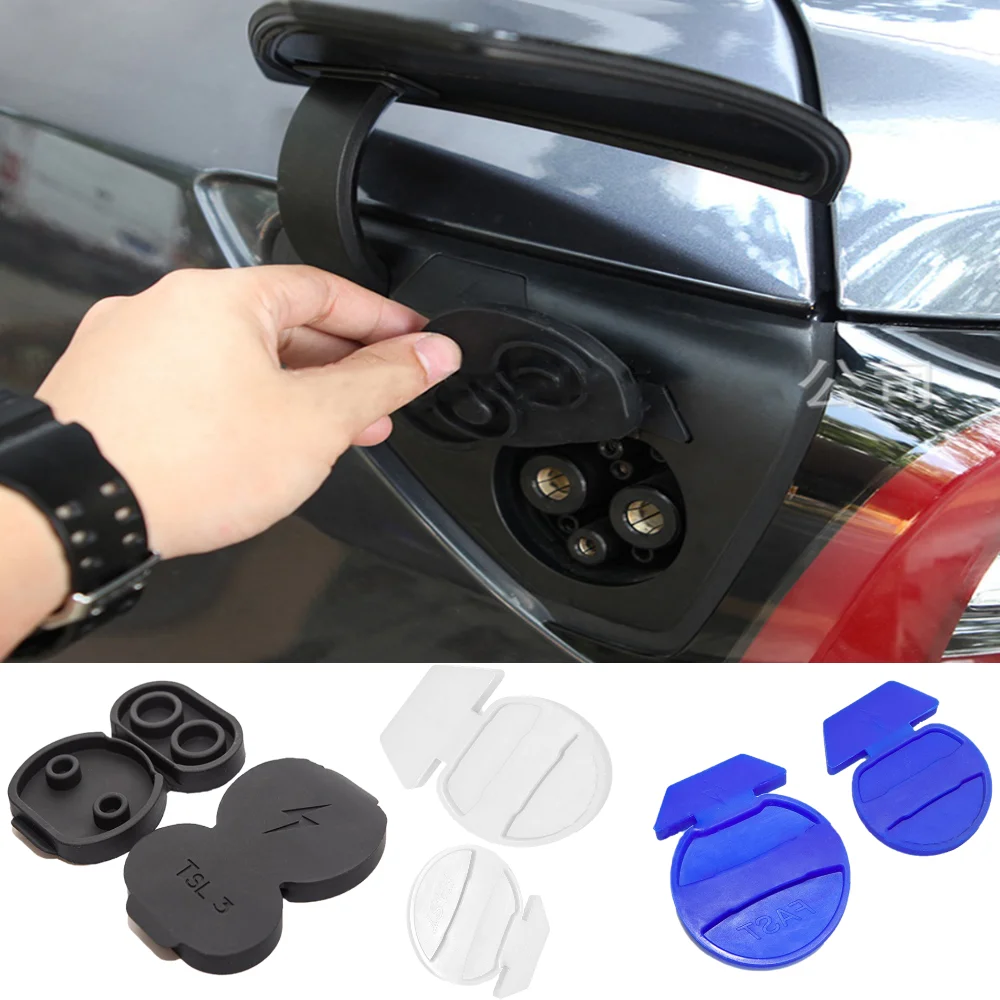 

Silicone Charging Port Protective Cover Waterproof Dustproof for Tesla Model 3 2017-2020 Model Y-Eur Version Car Accessories