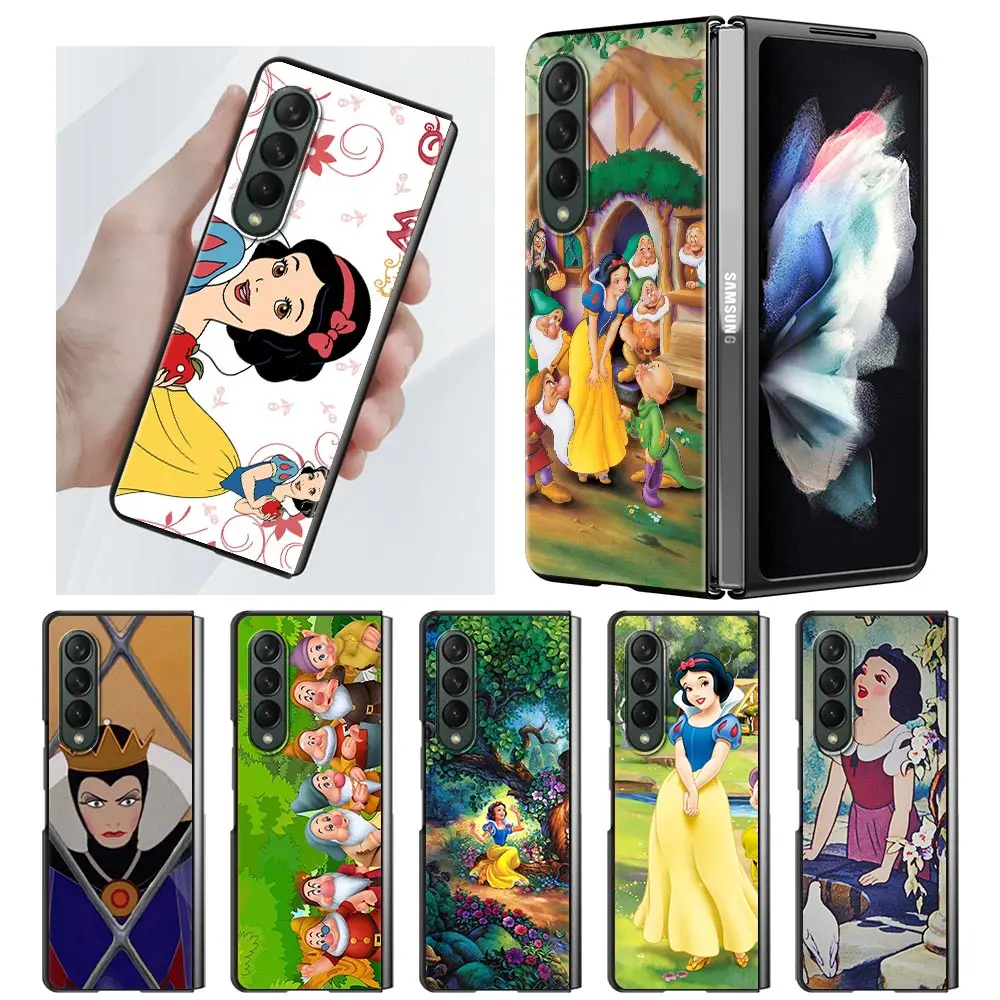 

Disney Seven Dwarfs Beautiful princess PC Case for Samsung Galaxy Z Fold3 Full Protection Luxury Funda Z Fold 3 Protective Cover
