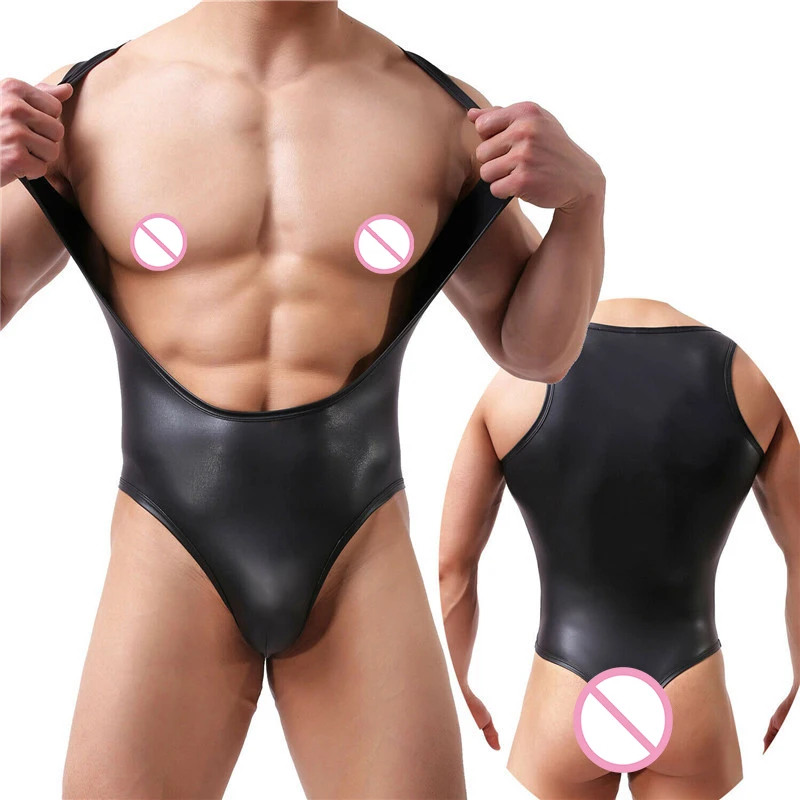 Сексуальное мужское нижнее белье боди трико с открытыми ягодицами комбинезоны