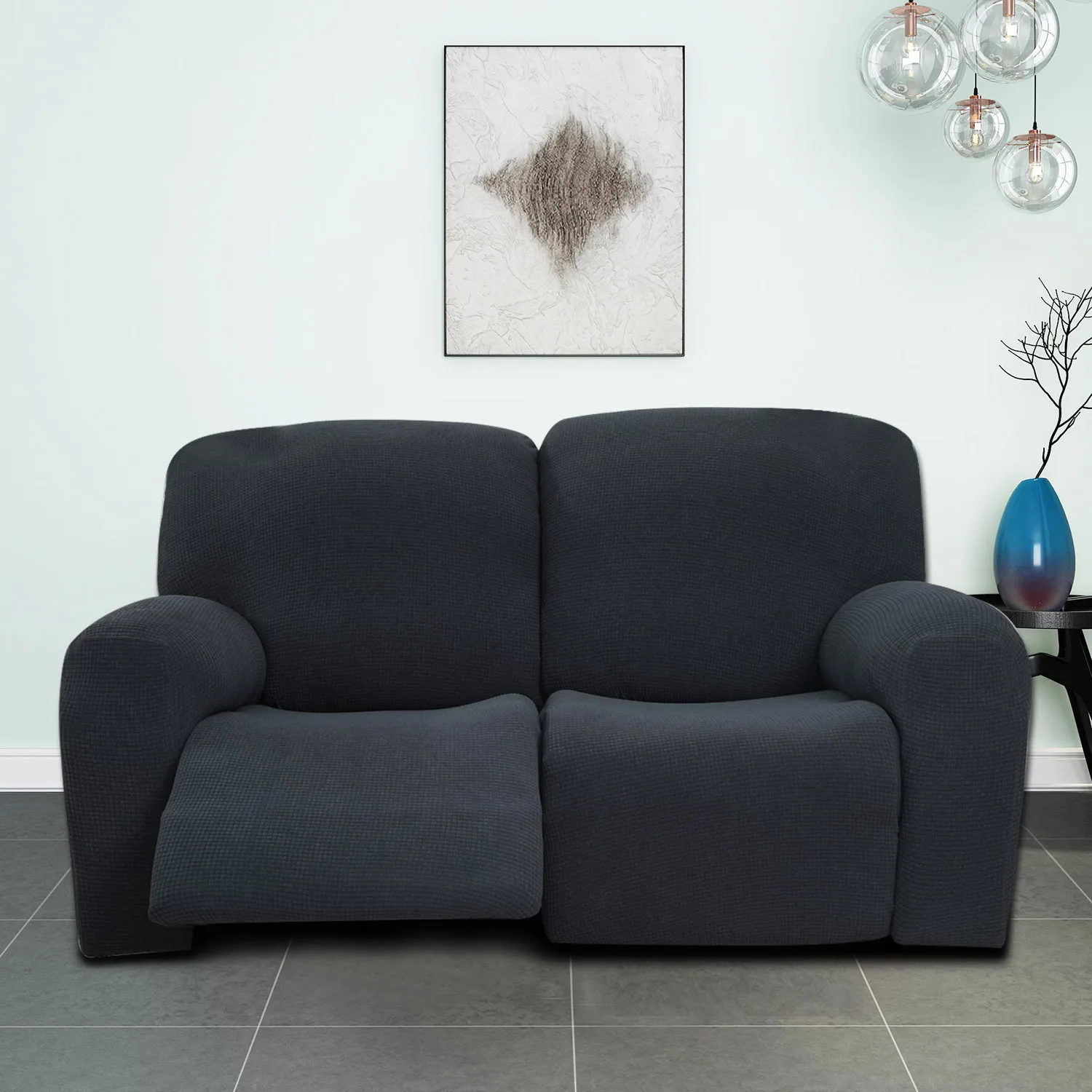 

2021 New Home Universal Waterproof Pineapple Grid 2-person Recliner Cover Six-piece Simple Thick Sofa Protective Cover
