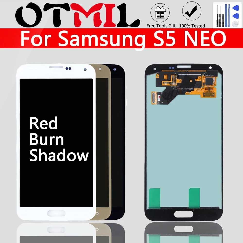 ЖК-дисплей Burn Shadow для Samsung Galaxy S5 NEO сенсорный экран с цифровым преобразователем в