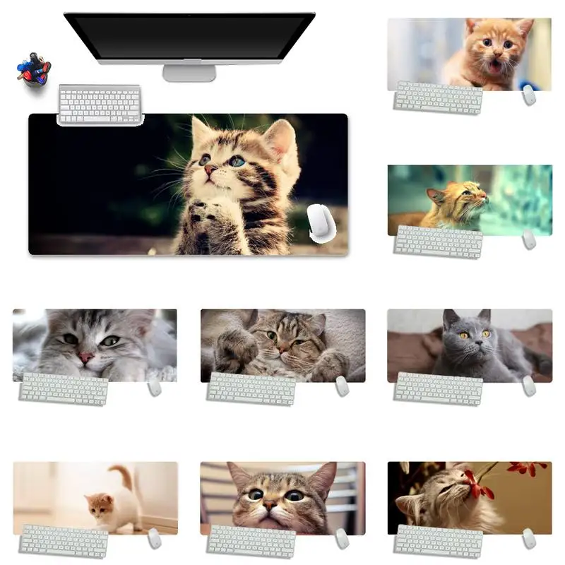

cat gamer play mats Mousepad Desk Table Protect Game Office Work Mouse Mat pad X XL Non-slip Laptop Cushion