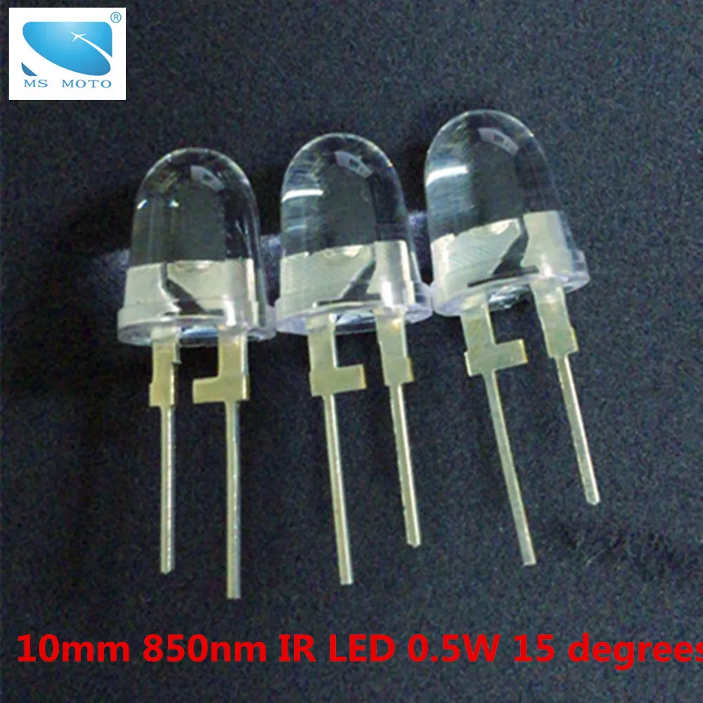 2 шт./лот 10 мм 0 5 Вт Высокая мощность инфракрасный диод ИК led длина волны 940nm