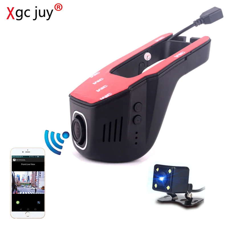 Xgc juy Mini WiFi видеорегистратор FHD 1080P Две камеры Автомобильный с объективом заднего