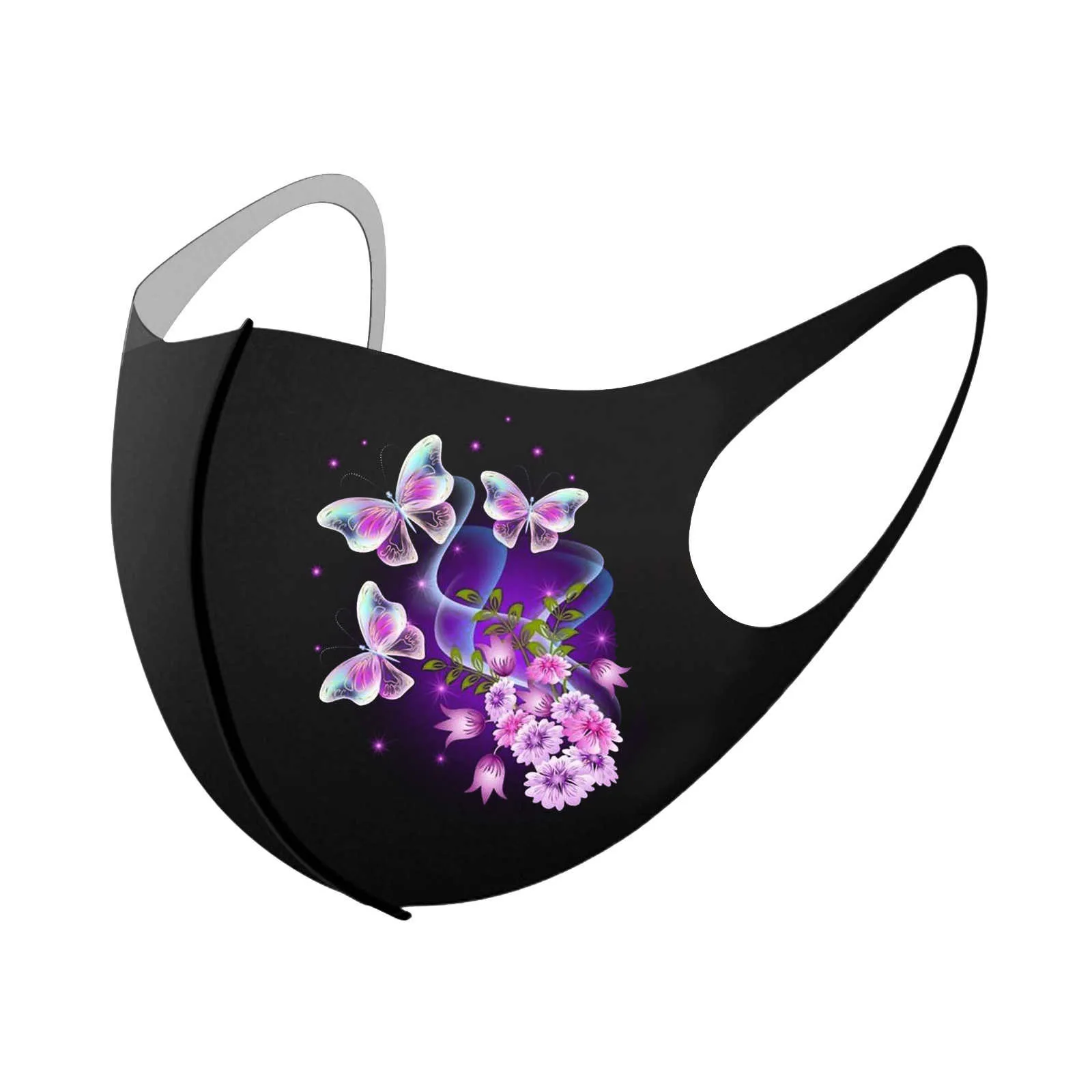 Моющаяся многоразовая Маска для лица Pm2.5 черная рта Хэллоуина косплея