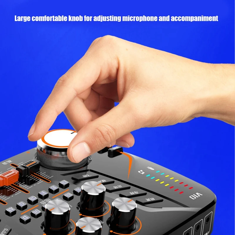 

V10 Live External Sound Card Bluetooth Voice Changer Smart Noise Reduction Card Support Mic Computer Phone Guitar