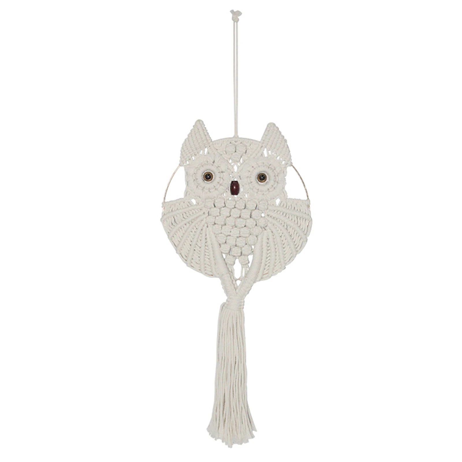

Animal Shaped Dream Catchers Hanging Woven Knitting Owl Tassel Macrame Wall Home Ornament for Door Hotel PLDI889