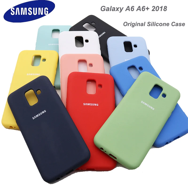 Оригинальный официальный силиконовый чехол для Samsung A6 Plus 2018 защитный Galaxy a6 +