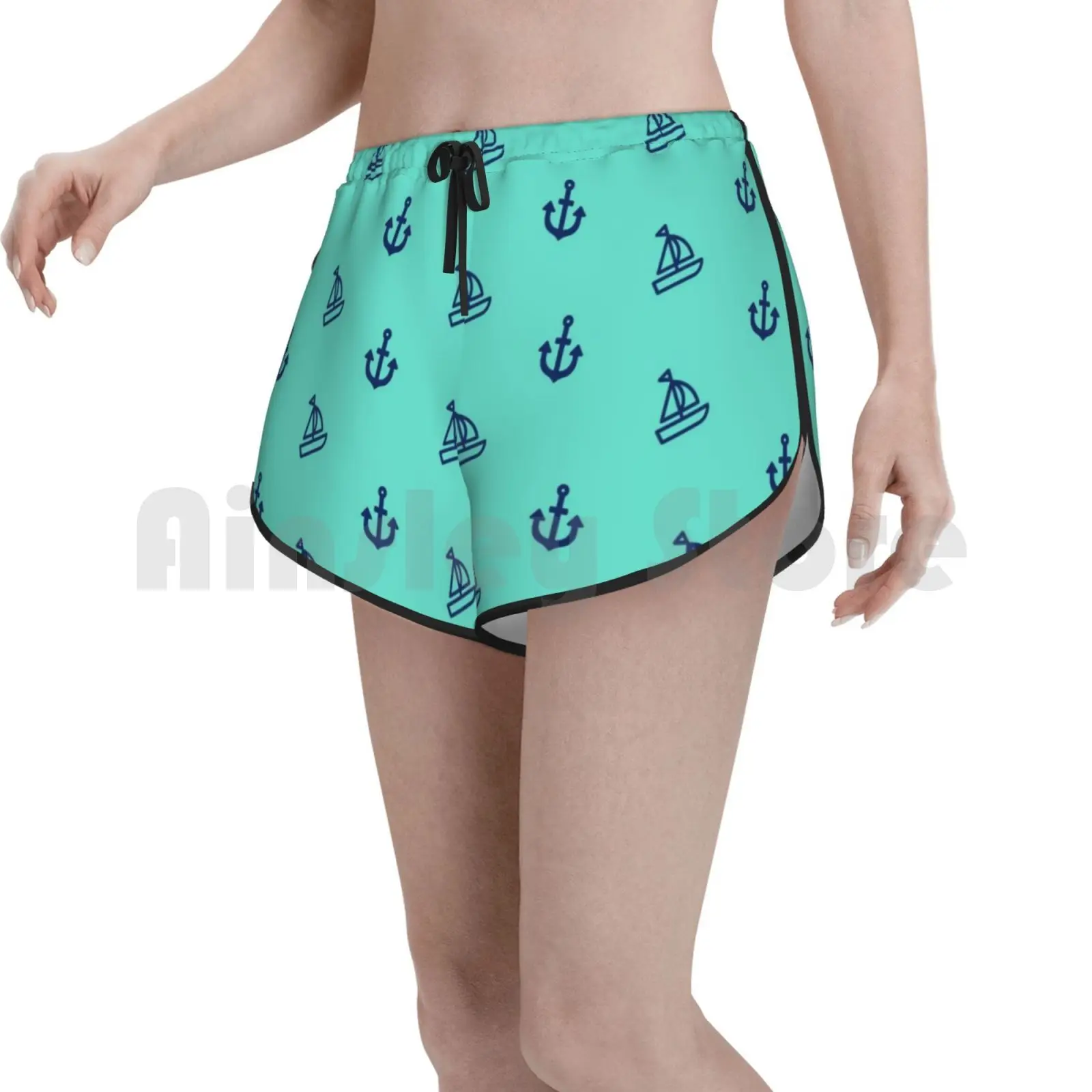 

Шорты для плавания в стиле преппи Amkrdh, морские, в стиле преппи, с якорем для парусного плавания в стиле преппи