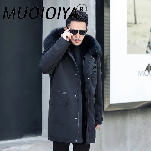 

Winter Warm Thick 100% Real Raccoon Fur Liner Parka 2022 Long Hooded Raccoon Fur Collar Male Jacket Abrigo Hombre Gxy897