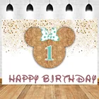 Праздвечерние чные фоны диснеевские Микки Маус Минни Микки детские украшения на день рождения фотозон пользовательские фоновые украшения для свадьбы