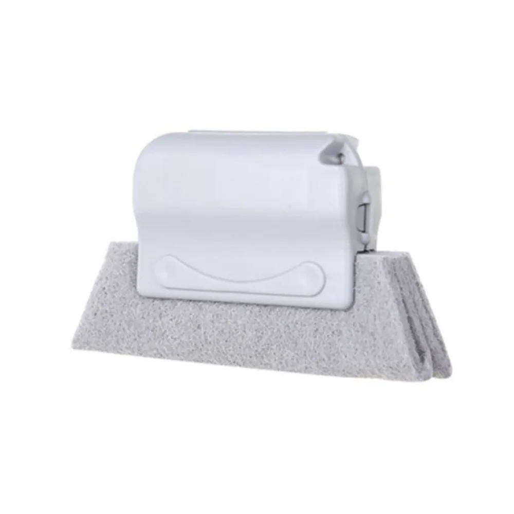 Светло-серый Window Cleaner Sponge Wiper Door Gap Venetian Blind Cleaner Hand Microfiber Window Washer Brush For Cleaning Blinds Grooves - Цвет: Светло-серый