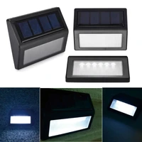 solar powered stair light outdoor led wall light wall mount garden pathway lamp step lights outdoor fence lighting solar lamps