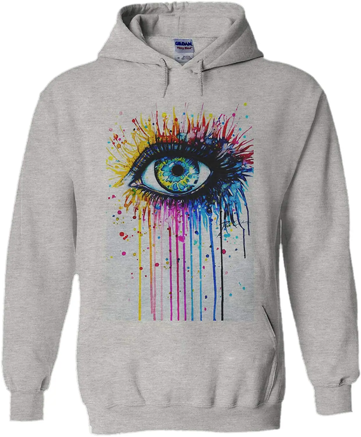 Радужный глаз Искусство Рисунок Новинка Черный для мужчин женщин унисекс