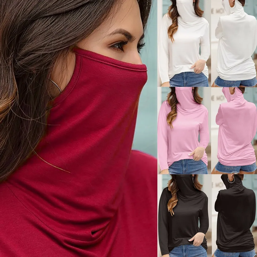 Осенний женский свитер модная одежда Женская Повседневная однотонная блузка с