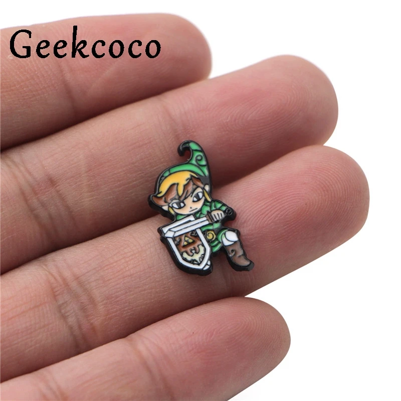 Legend of zelda, эмалированная булавка из металлического сплава цинка, трендовая медаль, эмблема на рюкзак, рубашку, одежду, сумку, броши, Значки для мужчин и женщин J0048